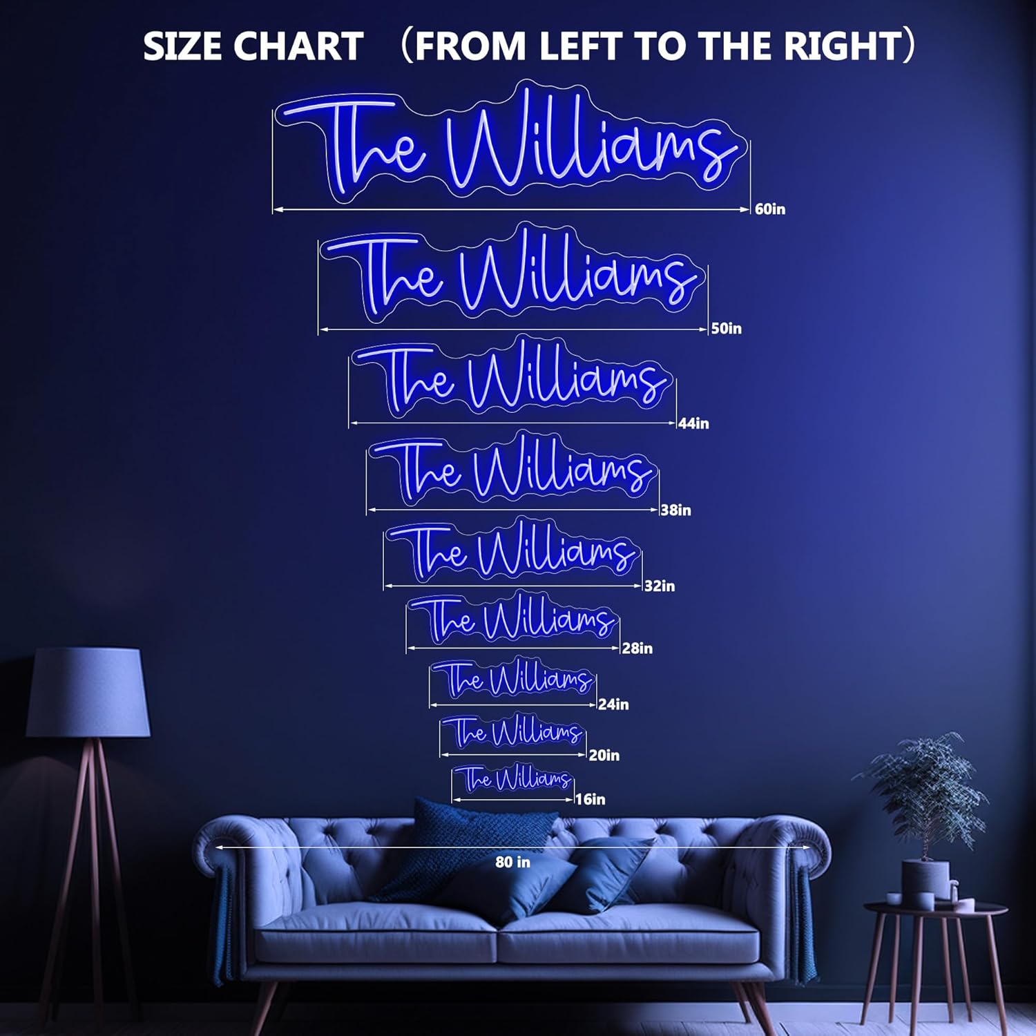 Custom Neon Signs, Personalized Large Led Neon Lights Sign,Neon Sign Customizable for Wall Decor Wedding Birthday Party Bedroom Bar Shop Name Logo Lights (Optional 18" to 60") - Image 7