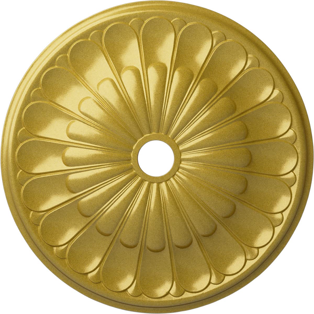 Médaillon de plafond moulure ornement cuivre antique doré riche Gorleen Cm31goacs