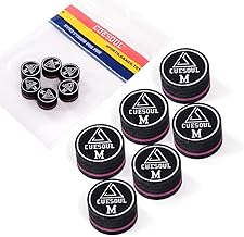 CUESOUL 6 Stück 9-Schicht 14mm Pigskin Queue Spitzen für Billiard