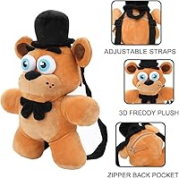 Vista 4 de Bioworld Five Nights at Freddy's Freddy Fazbear - Mini mochila de felpa