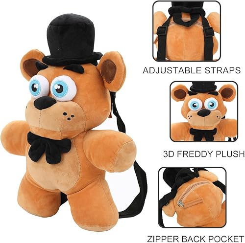 Miniatura 4 de Bioworld Five Nights At Freddy's Freddy Fazbear - Mini mochila de felpa, Multi colorido
