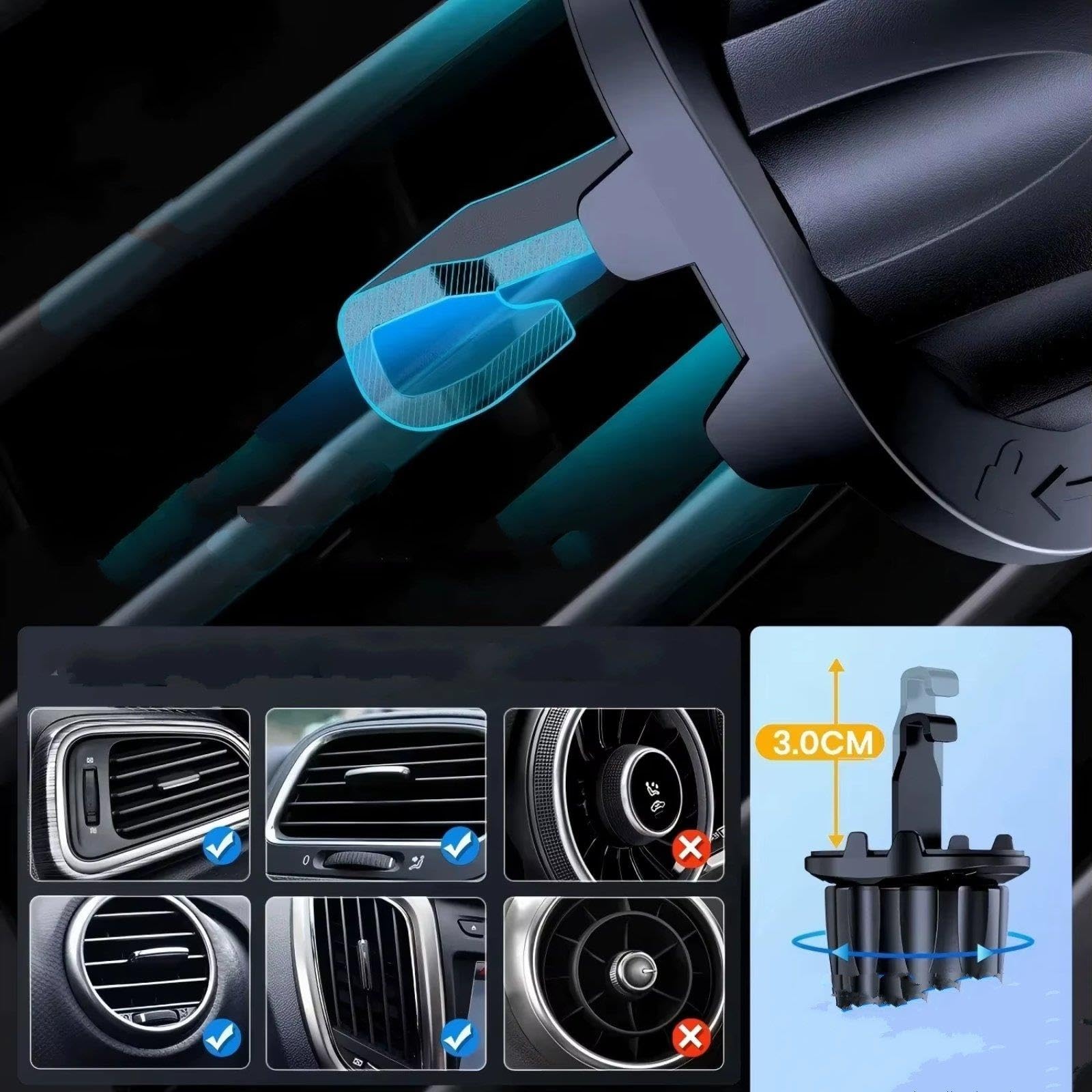 Autotelefonhalter Navigationshalterung 360° Drehbar