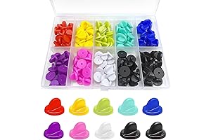 Multicolor Silicone Pin Locks: 150Pcs Rubber Pin Backs with Storage Case
