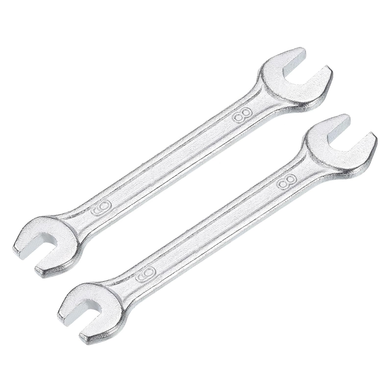 Mandouer 6mm x 8mm Double Open End Spanner, Galvanised Metric Wrench
