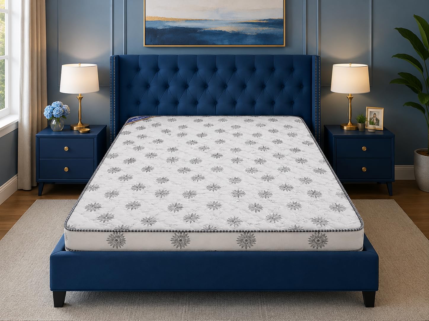 Comfort Deluxe Foam Mattress, 3 Layer Support, Both Side Usable, Breathable Quilted Fabric, Back Pain Relief (75X54 INCH, 6.0, 6, Inches)-image-42