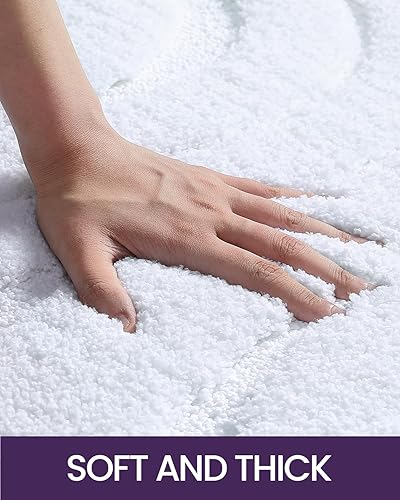 Miniatura 3 de DEXI Tapete de baño antideslizante, absorbente y lavable, tapete de baño de microfibra suave para suelo de baño, ducha, fregadero, 24 x 36 pulgadas,