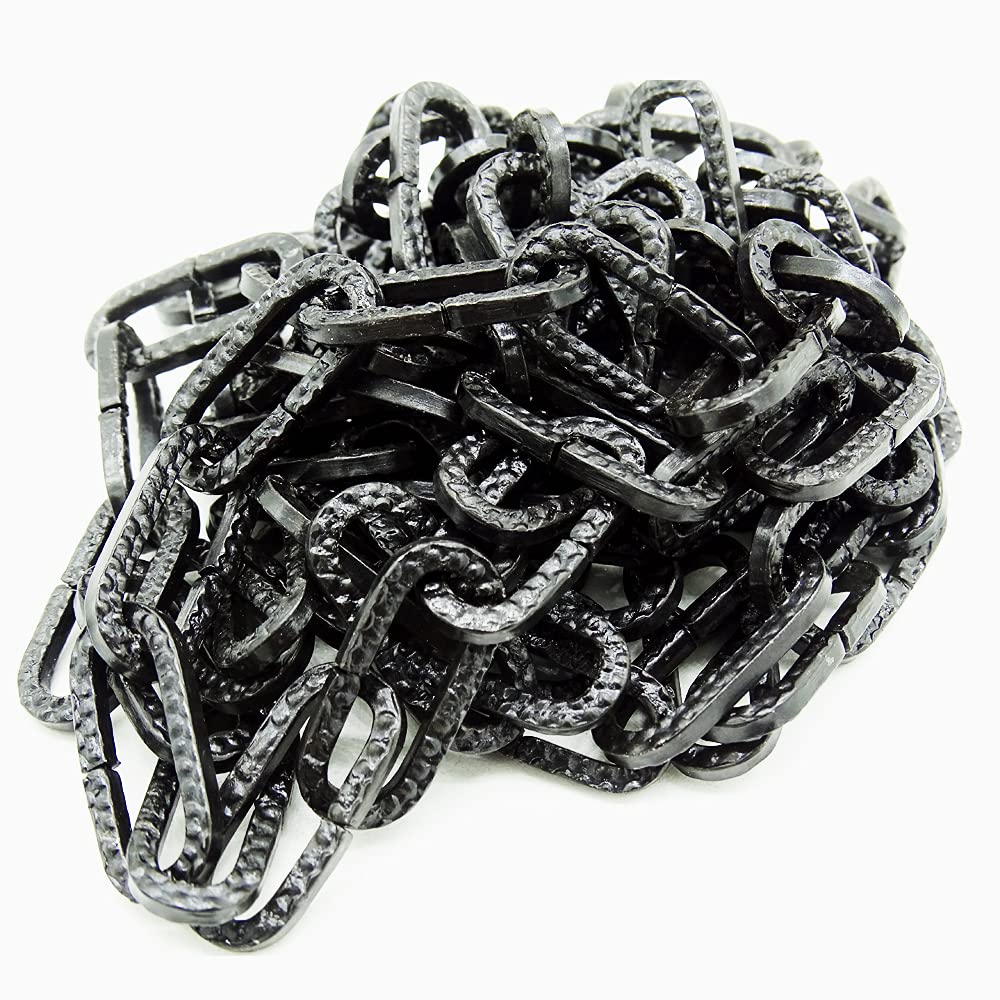 YAYODS 8 m robuste Kette, 4 mm schwarzes Karbonstahl-Kettenglied, verzinkter Stahl, geschweißter Kettenlift für hängende Pflanzen, Zauntore, Garagentore, Schaukelkette, Fahrrad-Sicherheitsschloss YAYODS 8 m robuste Kette, 4 mm schwarzes Karbonstahl-Kettenglied, verzinkter Stahl, geschweißter Kettenlift für hängende Pflanzen, Zauntore, Garagentore, Schaukelkette, Fahrrad-Sicherheitsschloss