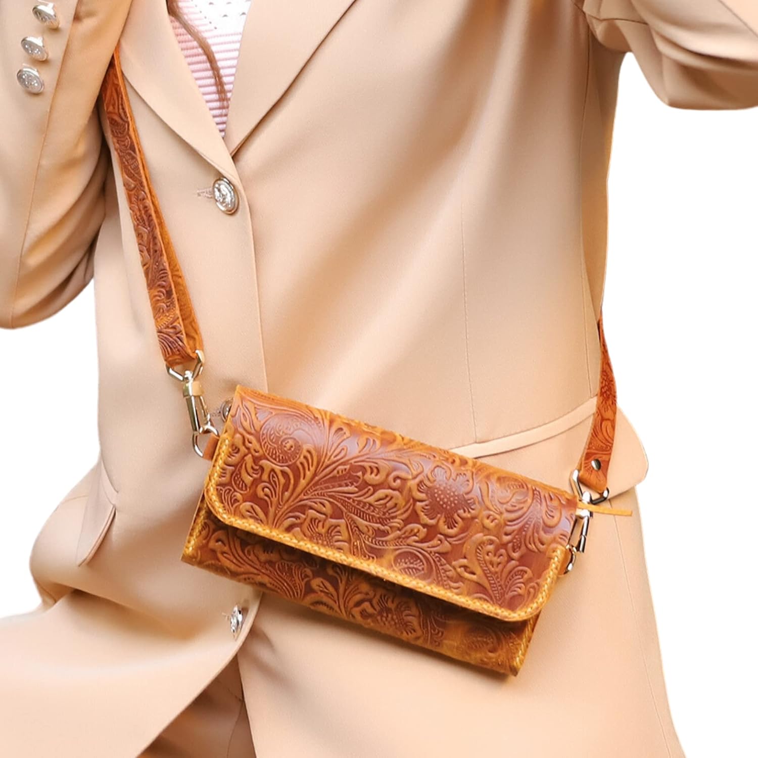 Toros Craft Handmade Small Crossbody Shoulder Bag for Women, Cellphone Bags Adjustable Strap, Purse and Handbags