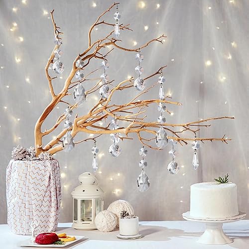 Miniatura 5 de Paquete de 44 candelabros de repuesto de prisma de cristal, 1.496 pulgadas, para colgar de 1.496 pulgadas, cristales modernos para decoración de