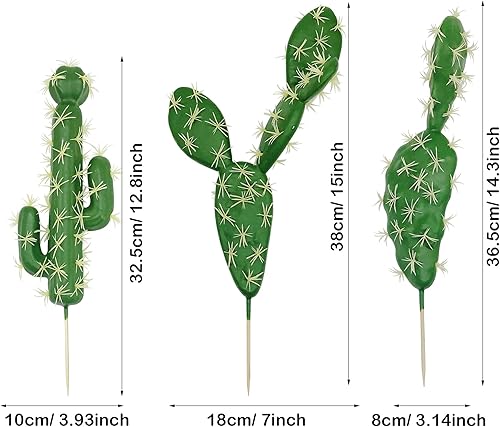 Miniatura 3 de Woohome 9 piezas de suculentas artificiales y plantas de cactus, decoración de cactus artificiales para decoración