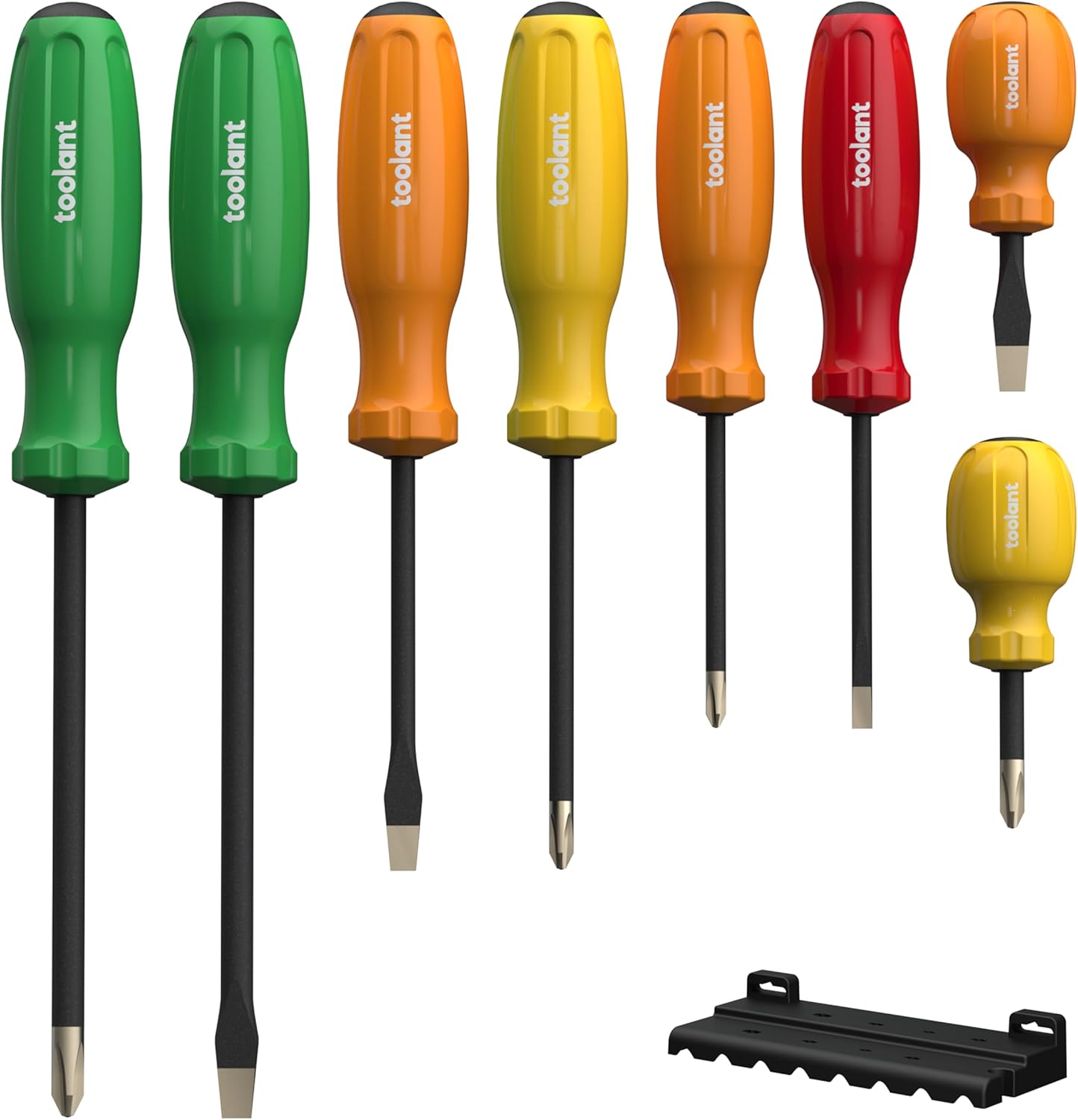 toolant 8PCS Magnetic Screwdriver Sets, Phillips and Flat Head Screwdriver, Anti Camout With Diamond Tips And Magnetizer For Woodworking, Home Repairs and Other Screw Driving Applications