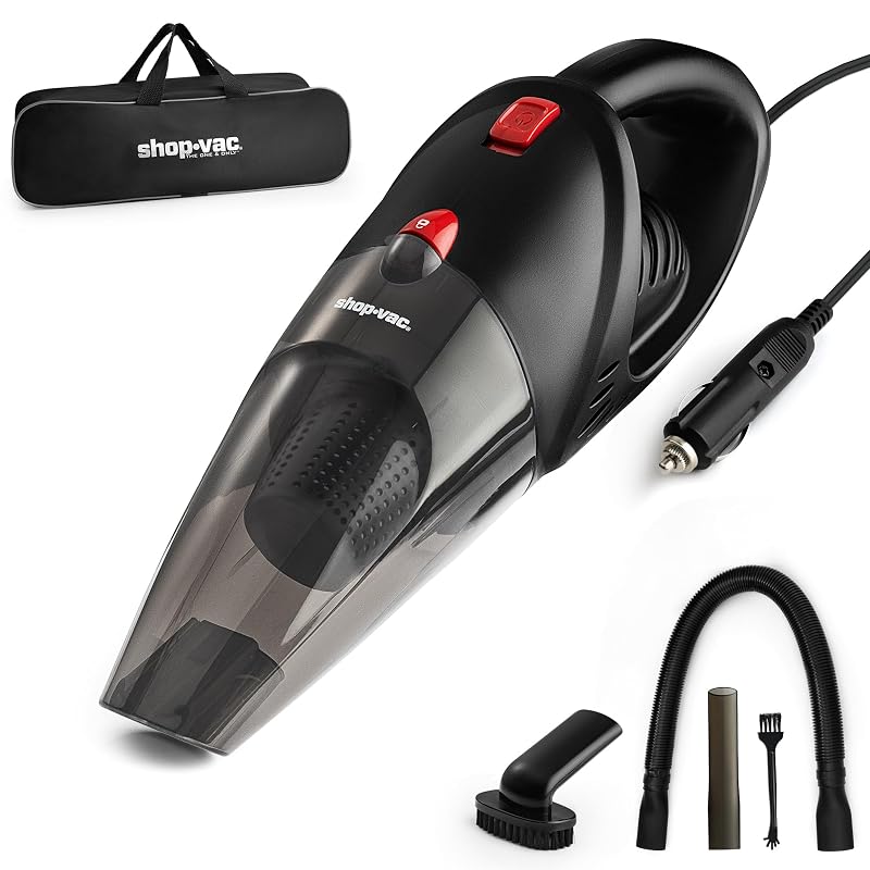 Aspirador Automotivo Portátil Shop-Vac 12 V com Sucção de 7.000 Pa, Reservatório de 500 mL e Cabo de 4,88 m