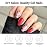 DUKASOU Semi Cured Gel Nail Strips, Red | 28 pcs Gel Nail Strips Work with Any UV Lamp, Salon Quality UV Nails Stickers, Easy to Apply for Home Nails DIY