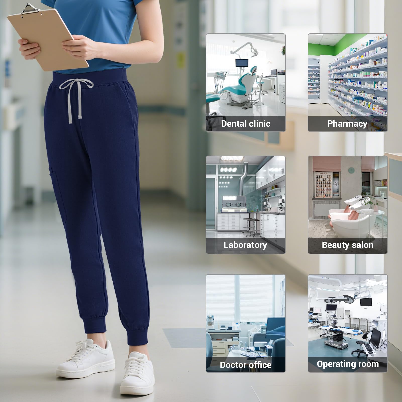 Damen-OP-Hosen, Krankenhaus-Uniformhosen, Jogger-OP-Hosen