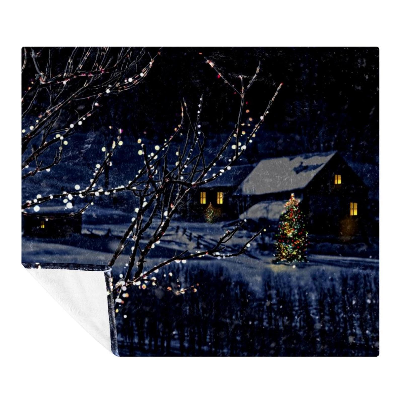 Couverture douce microfibre légère et résistante au motif de paysage polaire