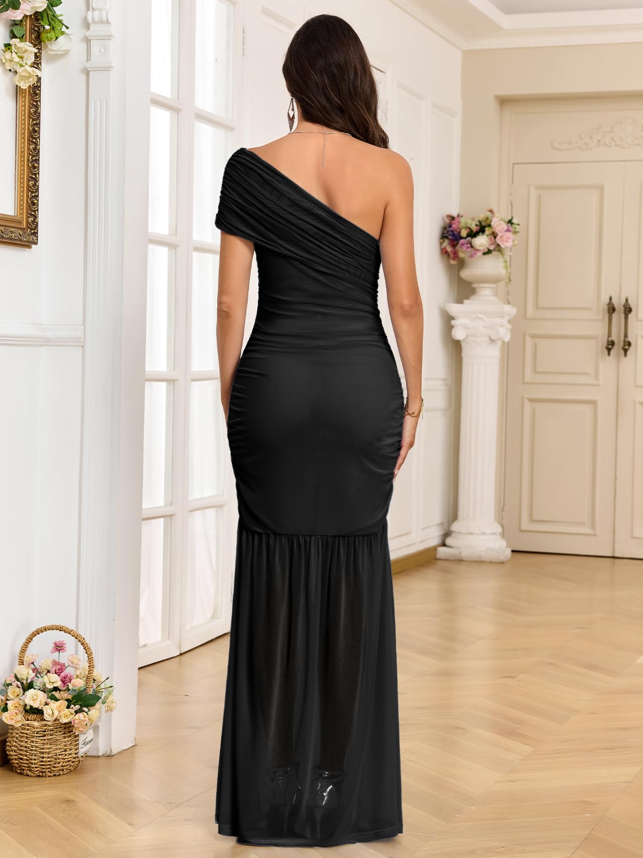 amazon one shoulder dress Memoriesea Women's Sexy Satin High Split Cocktail Wedding Party Maxi Army Green : Clothing, Shoes & Jewelry This One Shoulder Tiered Tulle Dress from Endless Rose is guaranteed to turn heads Shoulder Strap Amazon One Shoulder