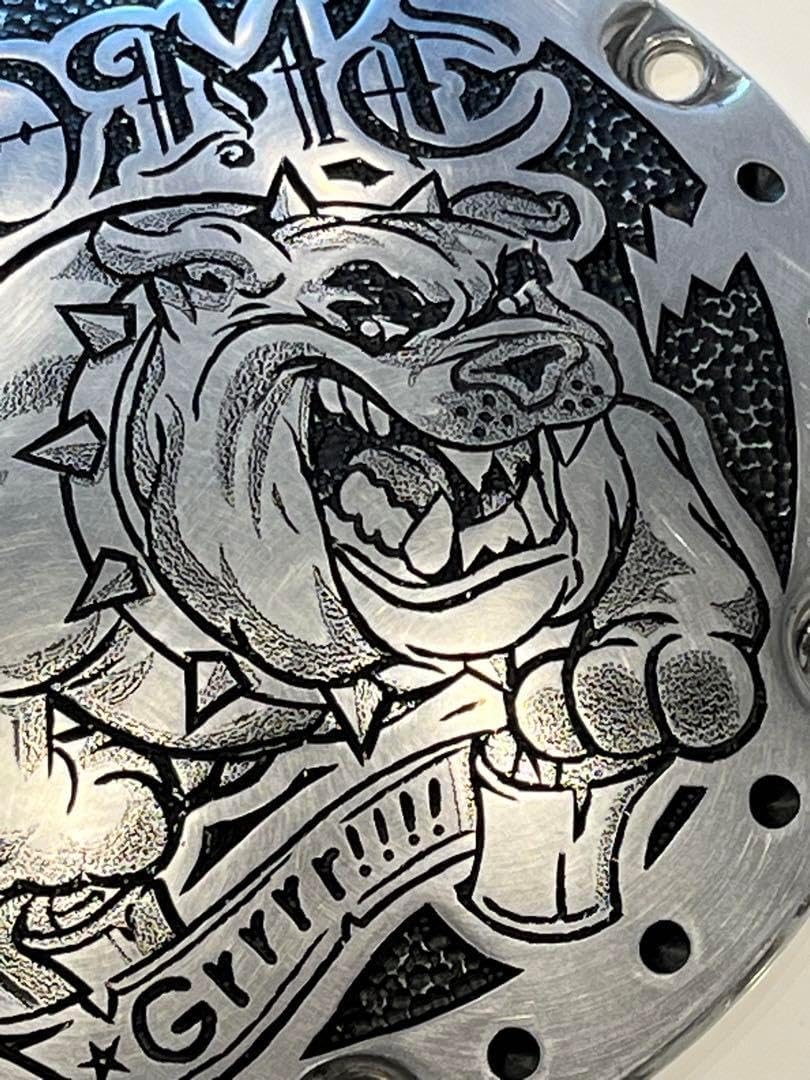 14 ハーレーダビッドソン　スポーツスター　ダービーカバー手彫　アイアン　48 20ハーレーダビッドソン スポーツスター ダービーカバー手彫 アイアン