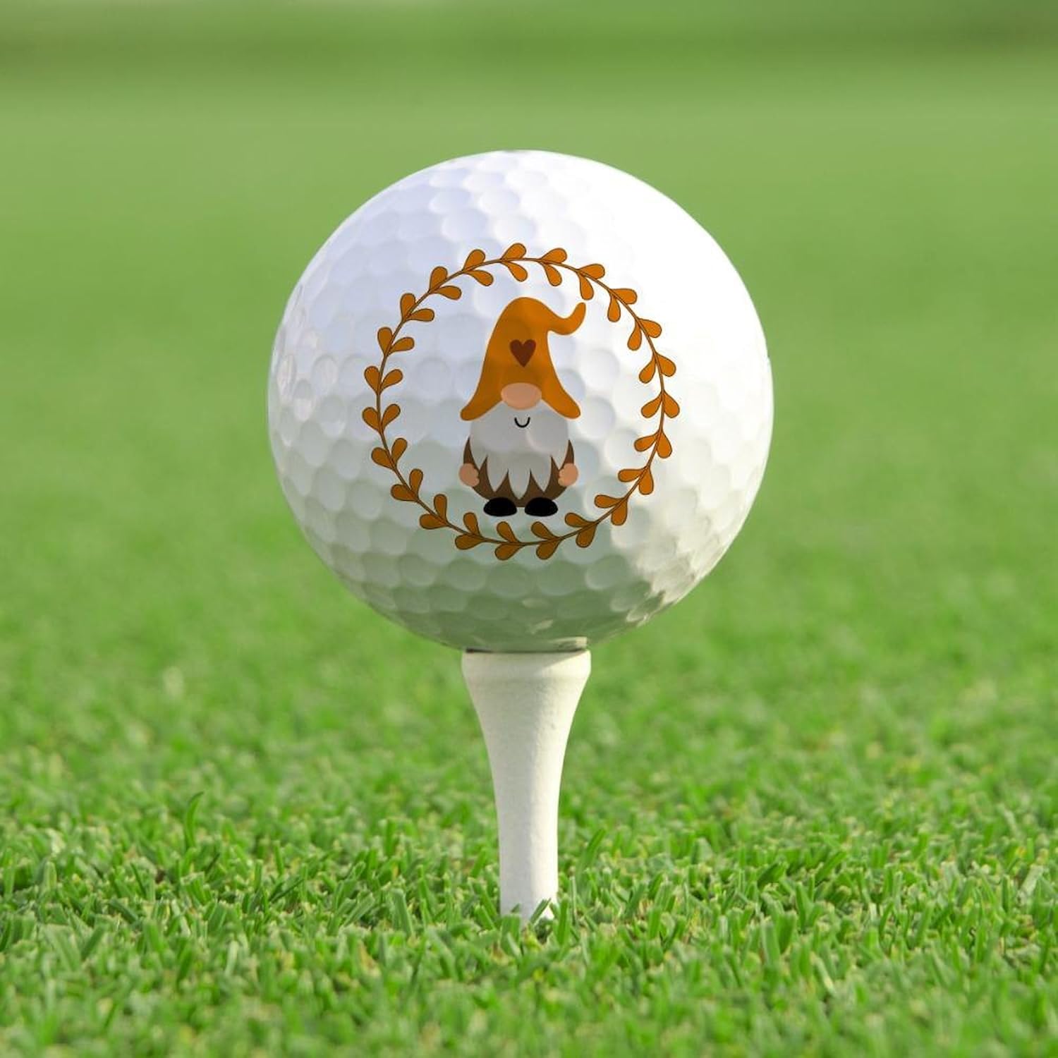 CafePress Autumn Gnome Wreath Novelty Golf Balls (Pk of 12)