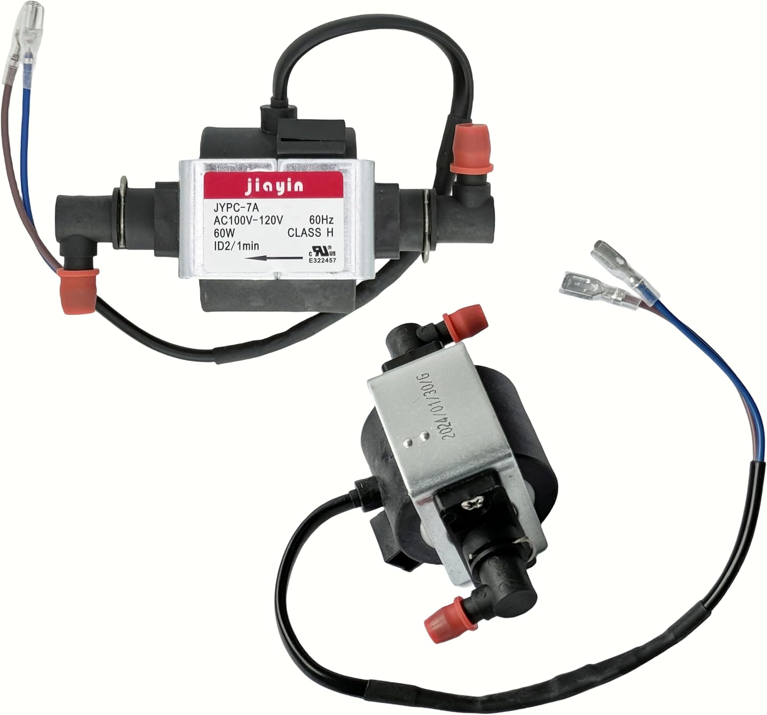 JYPC-7A AC100V - 120V 60W Water Electromagnetic Solenoid Water Pump, 2400ccmin 2bar 60Hz ID2/min 45dB Solenoid Water Liquid Pump-2 year warranty