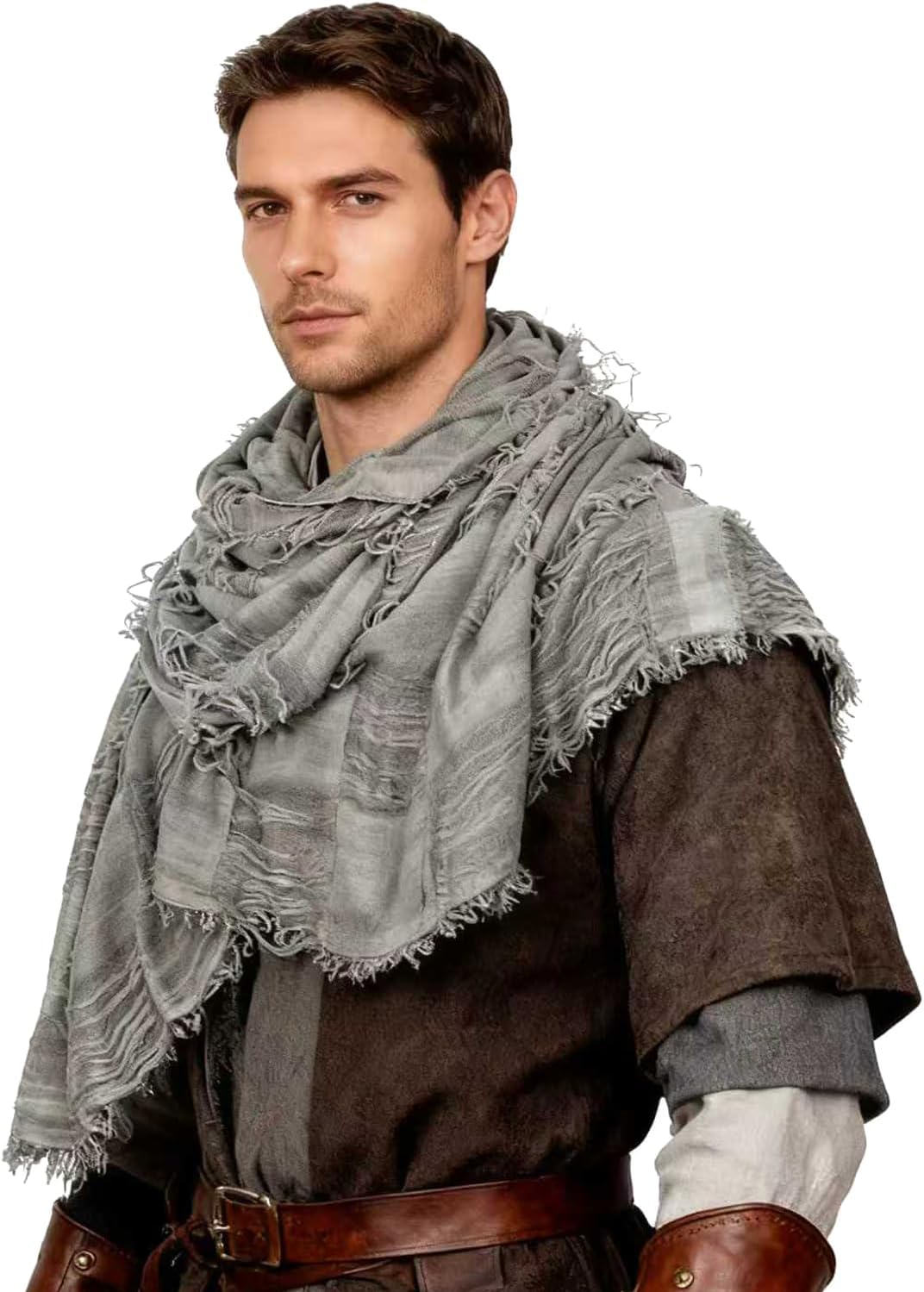 L'VOW Post Apocalyptic Wrap Scarf Medieval Hooded Shawl Cape