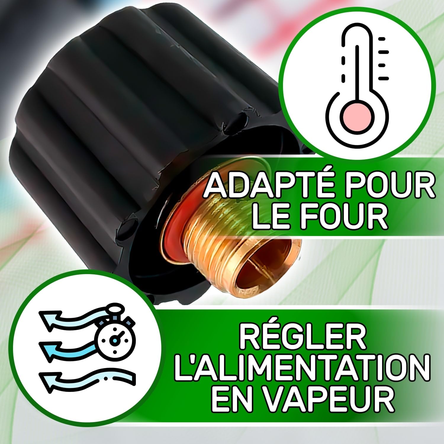 Bouchon avec Filetage Mâle 3/8" et Pression de Travail 4,5 Bar pour Polti | Complète avec Joint - Garantie de 5 Ans - MADE IN ITALY - ONIX TECH