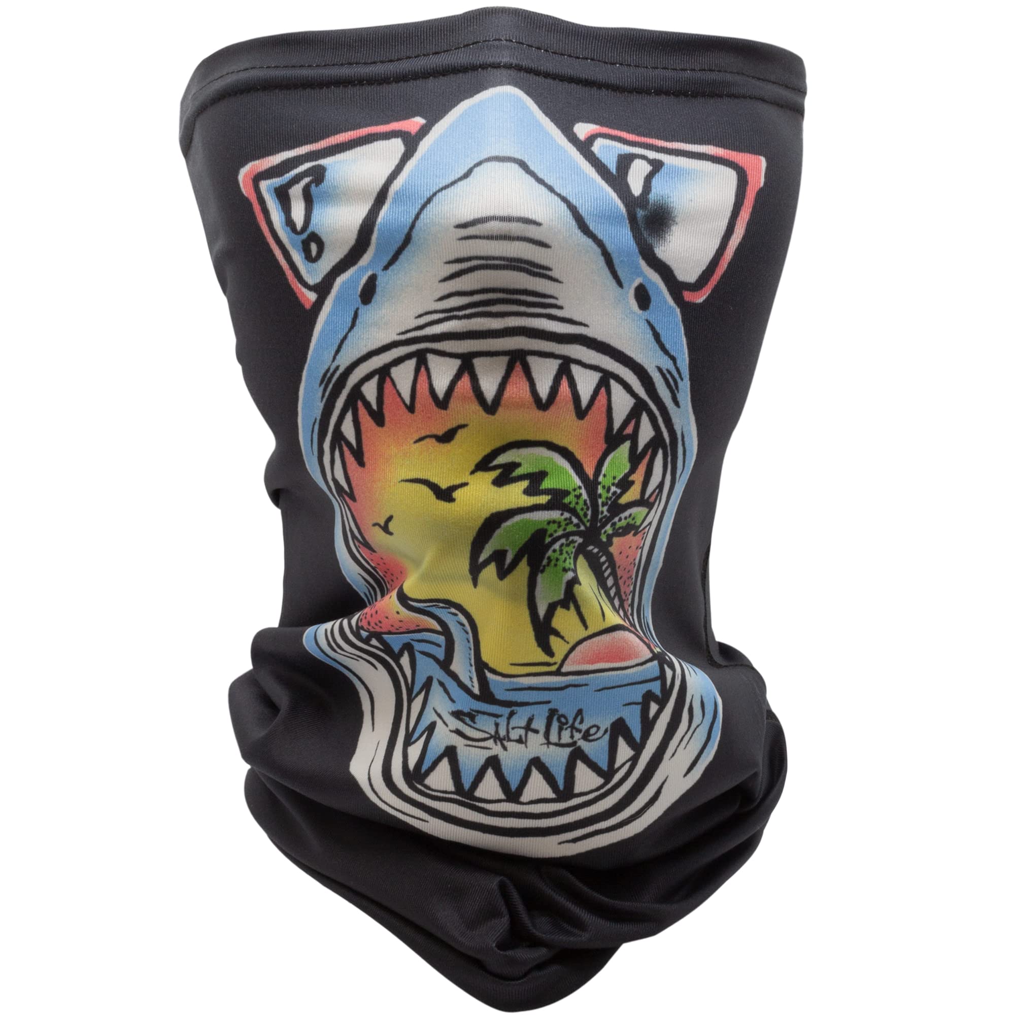 SALT LIFESunny Shark Youth Face Shield, Black, OSFM
