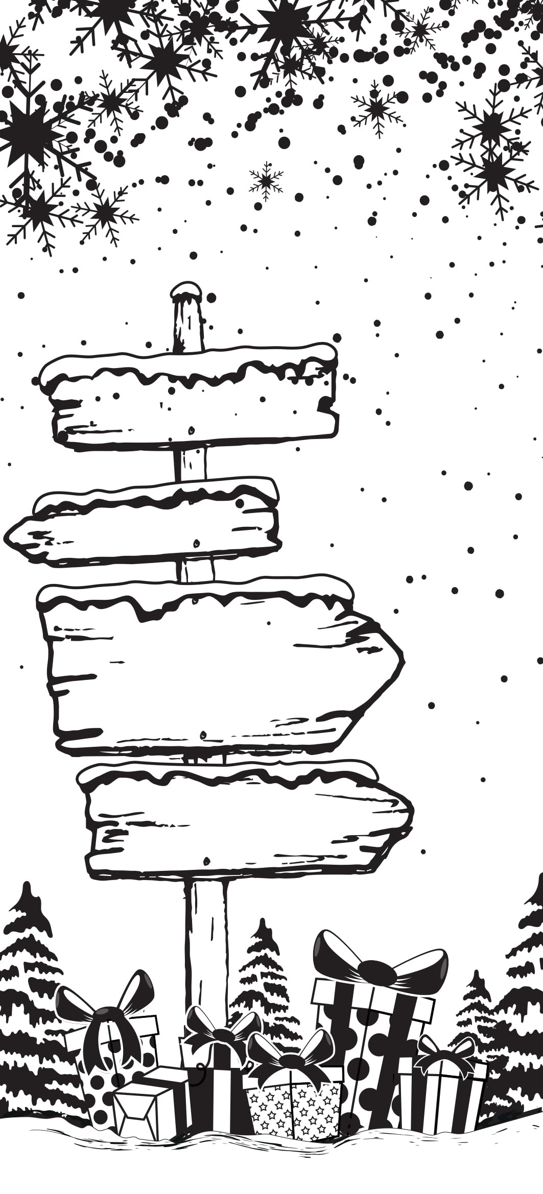 Creative Expressions Grey Rubber Designer Boutique-Pre-Cut Stamp-Festive Trail, 4 In X 8 In