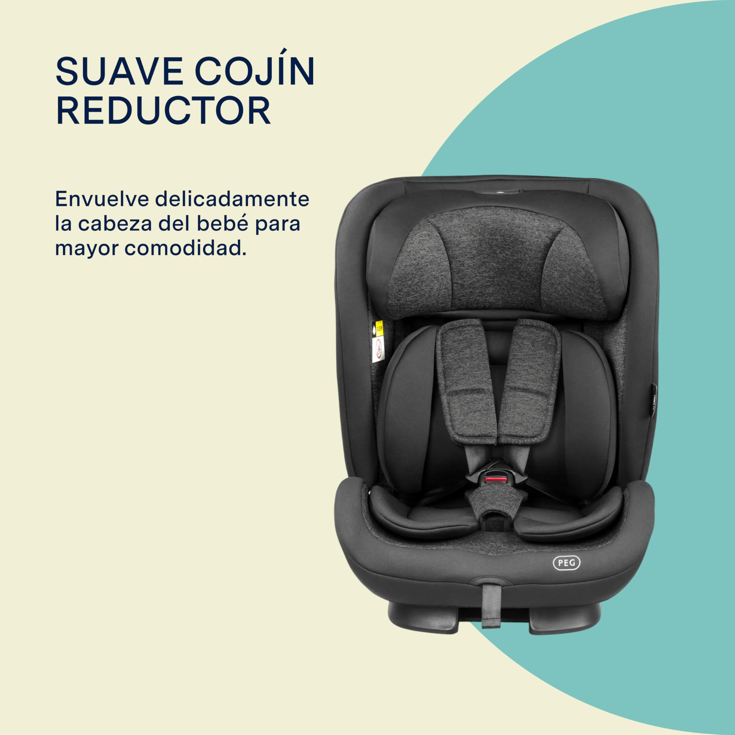 PEG Viaggio TT Silla de Coche Evolutiva i‑Size con ISOFIX, 76–150 cm, 15 meses–12 años, 9–36 kg, Respaldo Reclinable, Reposacabezas Regulable, Protecciones Laterales, Planet