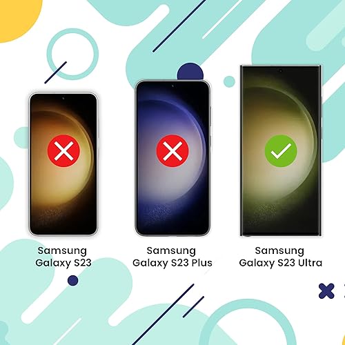 Miniatura 3 de EiZiTEK Protector de pantalla para Samsung Galaxy S23 Ultra, compatible con fundas, envolvente, compatible con desbloqueo de huellas dactilares,