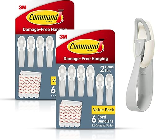 Miniatura 10 de Command Paquetes de cables organizador de cables colgantes sin daños paquete de cables sin herramientas para colgar cables eléctricos de