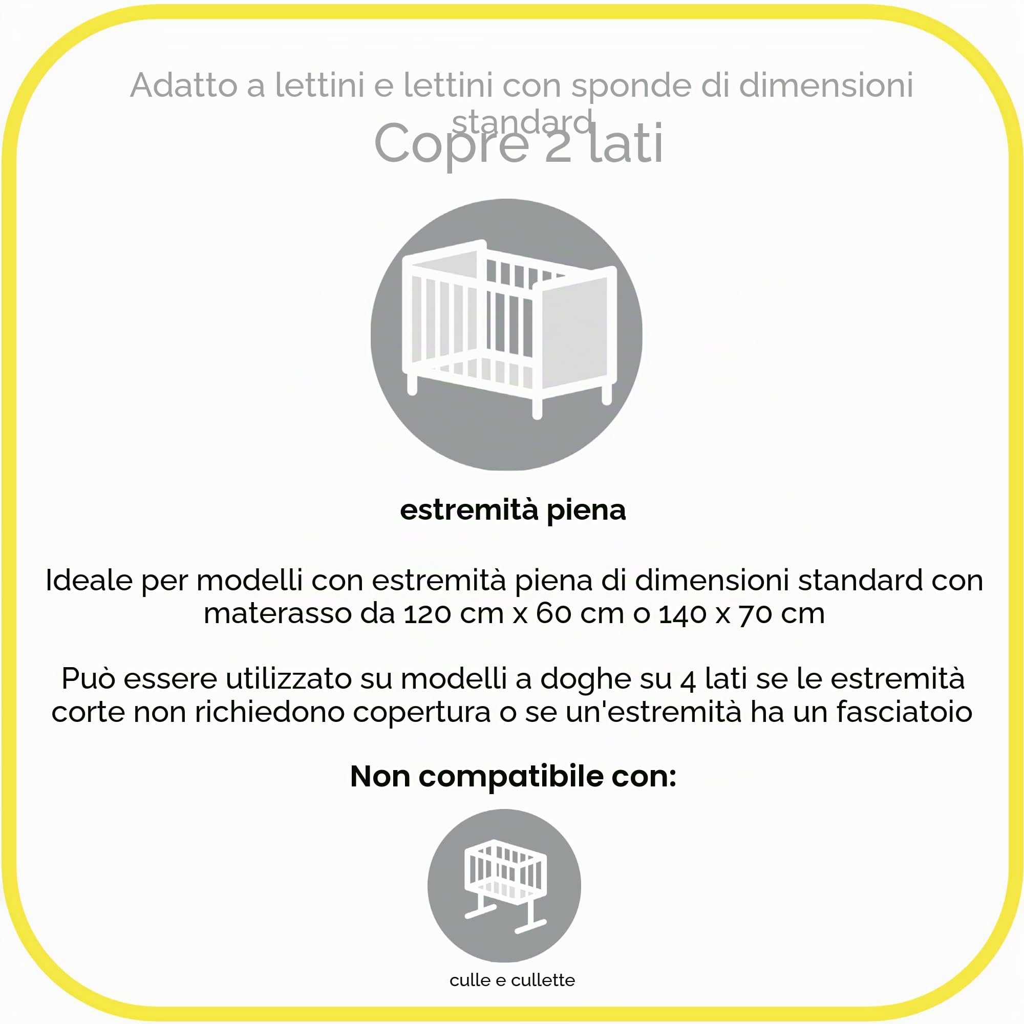 BreathableBaby Classica fodera traspirante per lettino, per culle con estremità solide, copre 2 lati, l'alternativa più sicura ai tradizionali paracolpi per lettino, lavabile in lavatrice, giardino