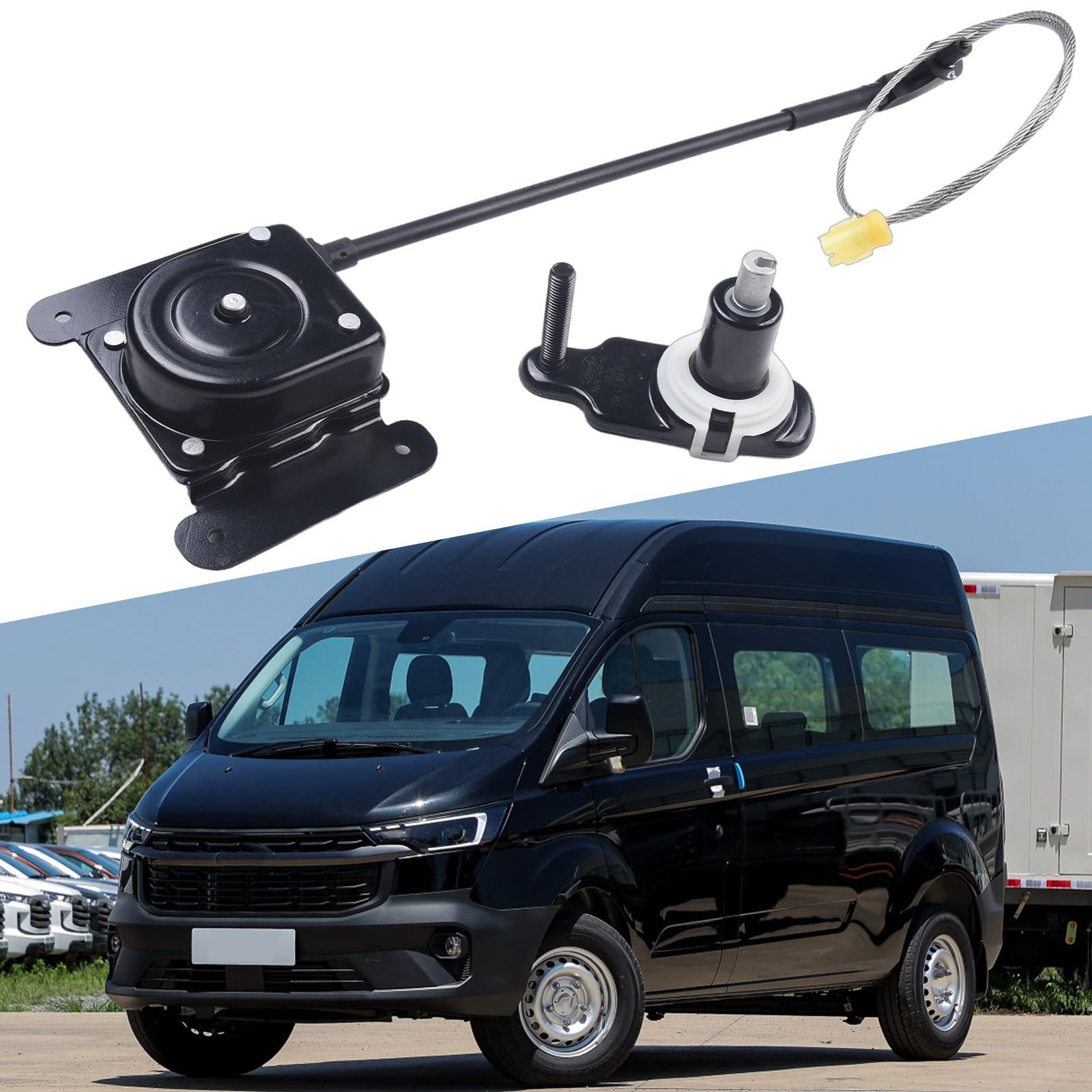 Soporte de placa de montaje de rueda de repuesto de metal más cabrestante para Ford Transit 2014 en adelante y Transit Custom 2012 para adelante, fácil de instalar, reemplazo directo