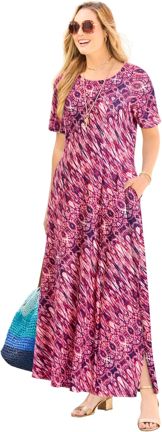 Women's Plus Size Scoopneck Maxi Dress
