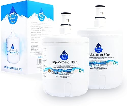 Paquete de 2 filtros de agua de repuesto para refrigerador Whirlpool ED5GTFXKQ00, compatible con Whirlpool 8171413, 8171414 cartucho de filtro de