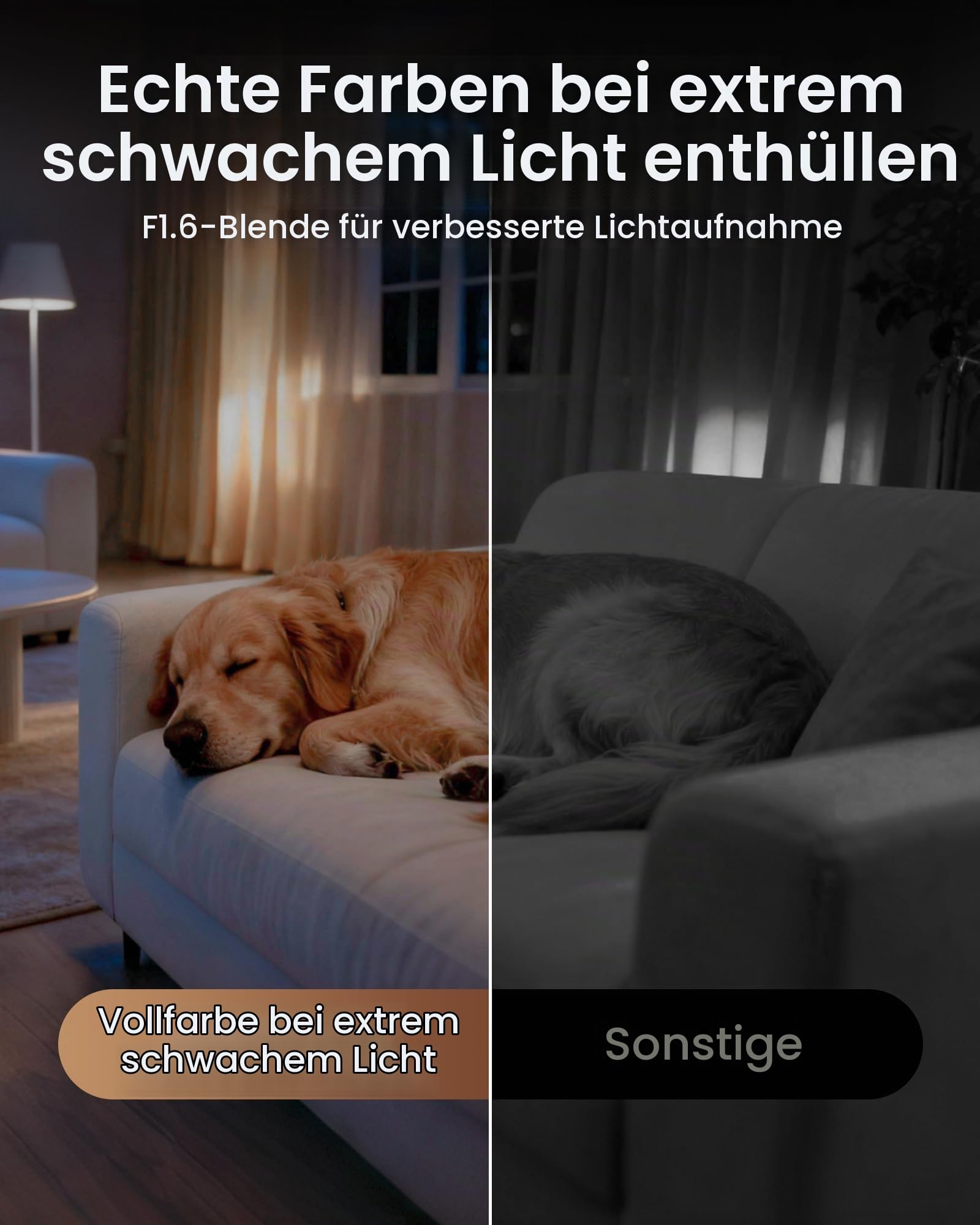 ZOSI 4K Überwachungskamera Innen WLAN mit 64GB Karte, 2,4/5G WiFi