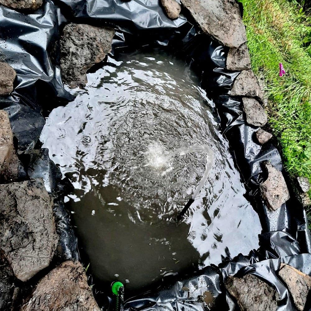 Telo per Laghetto in HDPE Antiscivolo Pellicola per laghetto Flessibile, Rivestimento Protettivo per Stagni Da Giardino Membrana Rinforzata per Fontane Piscina Aiuole Ninfee 4x6 4x8 8x9 8x10 9x12.0m(D