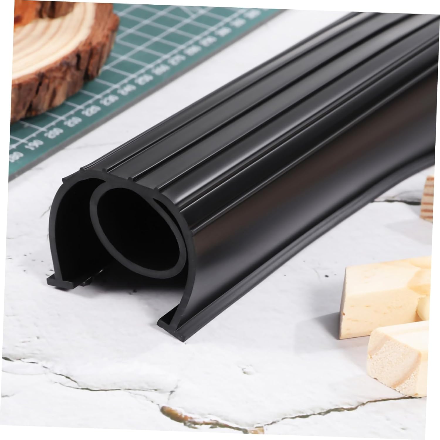 Universal EPDM Garage Door Bottom Seal Weatherproof Insulation Strip 16ft Roll for Garage Doors Extra Thick Gasket Kit to Block Drafts and Water