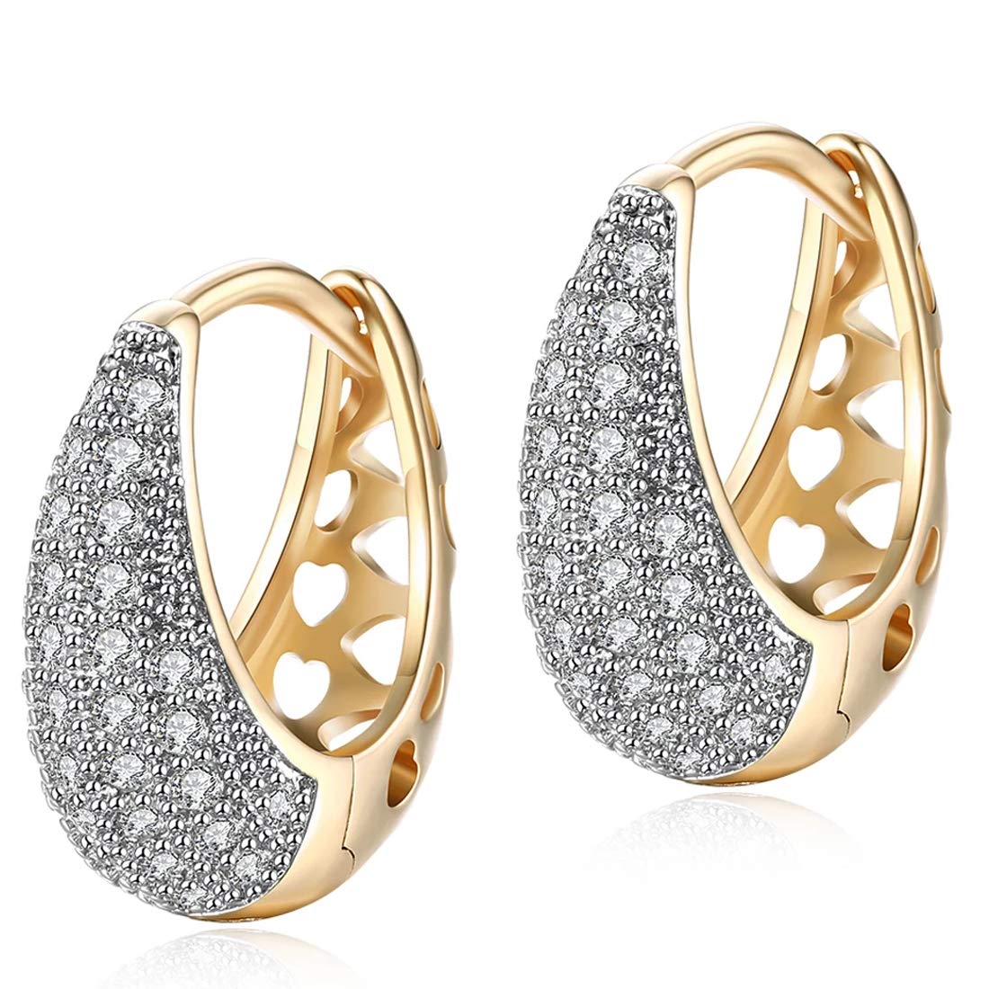 Jewels Galaxy Delicate Zircon Gold Plated Plushy Drop Earrings For Women/Girls (CT-ERG-45108) (B07XDJFGHB) Amazon Price History, Amazon Price Tracker