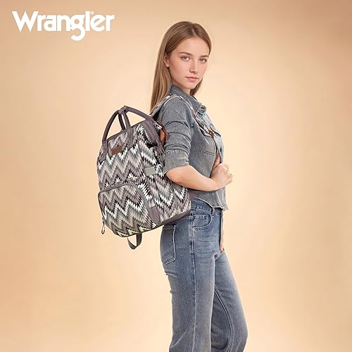 Miniatura 7 de Montana West Wrangler Callie - Mochila para pañales con funda para chupete, bolsa cruzada para botella y correas para cochecito de bebé, diseño