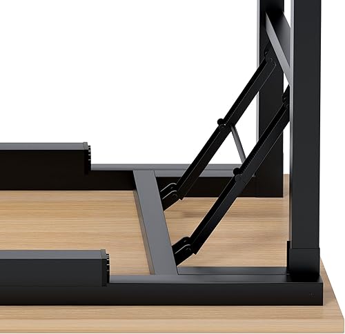 Miniatura 300 de DlandHome Escritorio plegable pequeño de 31.5 pulgadas, escritorio de computadora para oficina en casa, mesa plegable para espacios pequeños, no