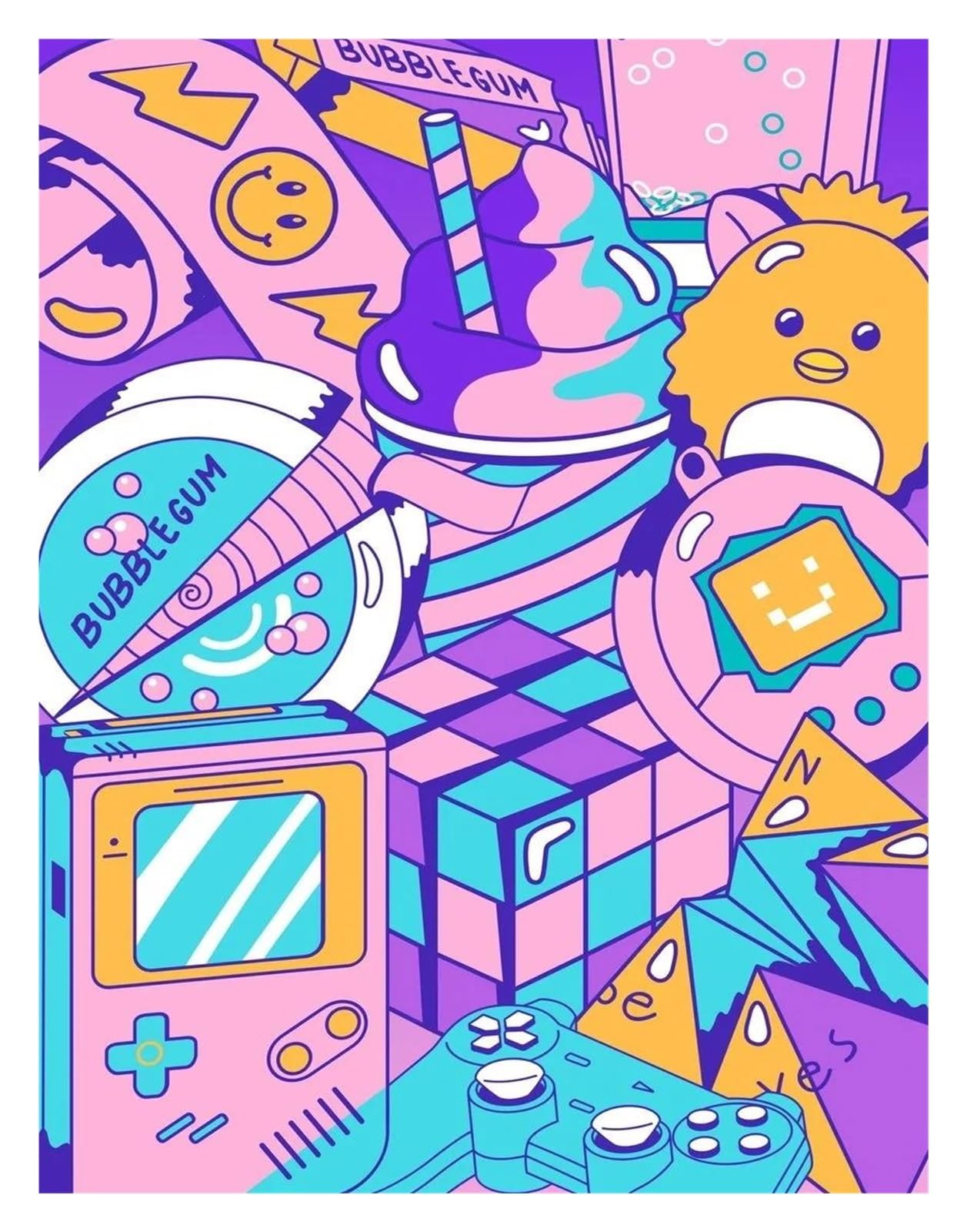 Cuadro en lienzo de mando de videojuegos pop art ideal para renovar el dormitorio gamer