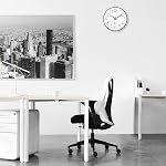 Foxtop Black Wall Clock Silent Non Ticking 12 Inch Quartz Battery Operated Round Clock Easy to Read for Office Classroom School Home Living Room Bedroom Kitchen Decor