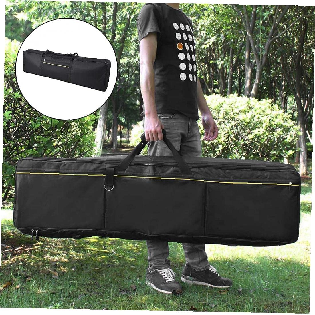 NIDONE Bolsa universal para piano electrónico de 88 teclas, gruesa, impermeable, universal, color negro, Negro , informal