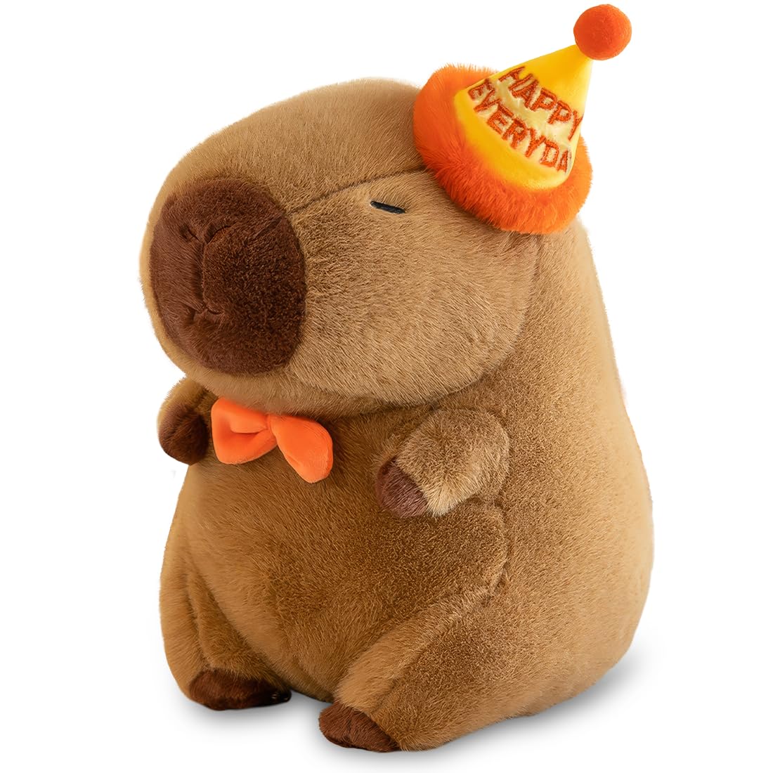 Peluche Capibara De 23 Cm Con Mochila De Tortuga Extraíble, Juguete De Felpa Marrón Suave, Regalo Para Niños Y Niñas, Capybara De Simulación