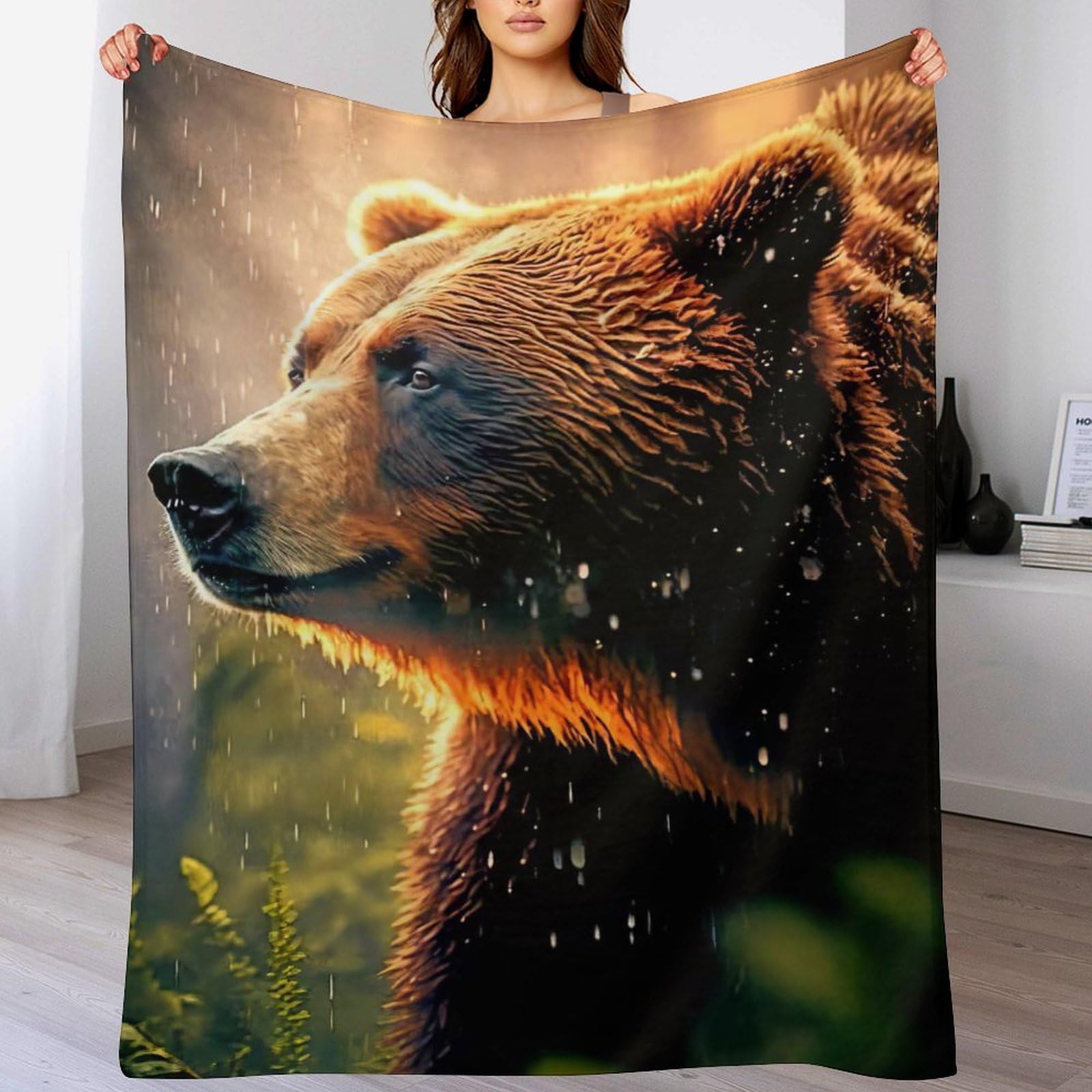 Manta suave de franela de 140x180 cm para sofá y cama en color gris