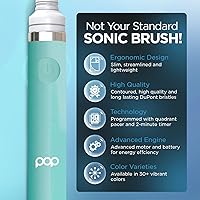 Vista 6 de Cepillo de dientes eléctrico Pop Sonic (verde pastel) - Cepillos de dientes de viaje con batería AAA Cepillos de dientes eléctricos para niños