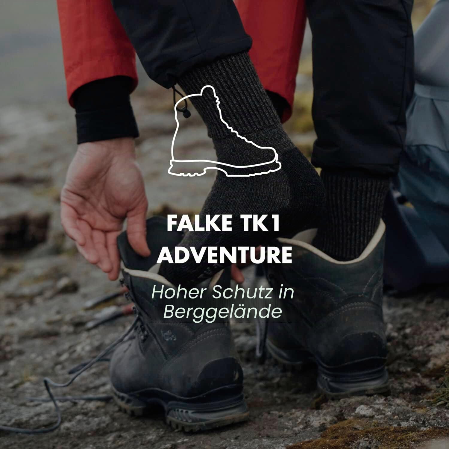FALKE Damen TK1 Cool Wandersocken schnelltrocknendes atmungsaktives Lyocell Funktionsmaterial starke Polsterung antiblasen Trekkingsocken kühlend vegan Socken zum Wandern 1 Paar | Hoher Schutz für bergiges Gelände