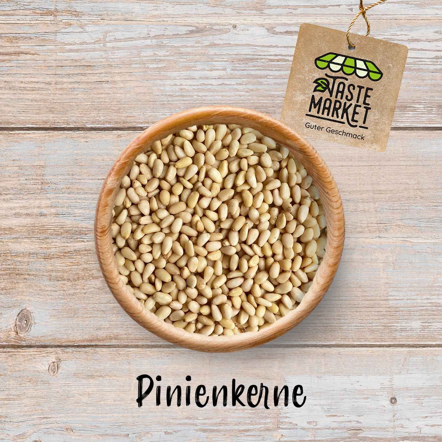 Pinienkerne 1 kg GRÖSSENAUSWAHL | unbehandelt und naturbelassen | Taste Market Qualität (1 kg)