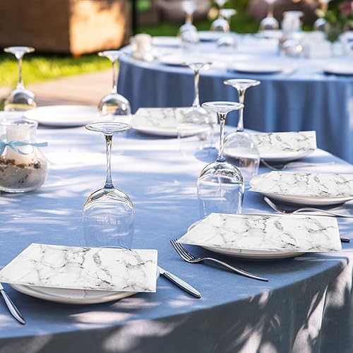 Miniatura 7 de Zonon 200 toallas de mano de papel para baño, toallas de invitados de mármol desechables, servilletas decorativas de papel para invitados,