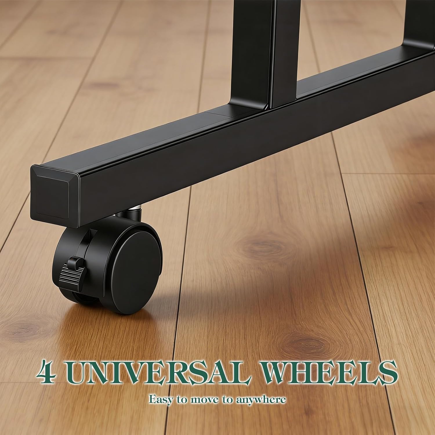 Portable Jigsaw Puzzle Table with Legs, Height Adjustable, 4 Drawers & 4 Wheels, Tilting Easel, Gift for Family Black